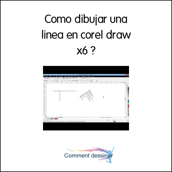 Como dibujar una linea en corel draw x6